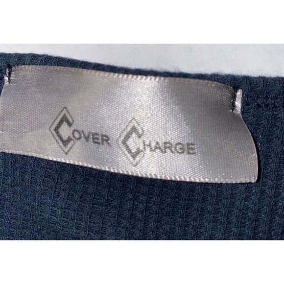 Womens M Blue Tie-Dye Tunic Top With Rhinestone Fleur-De-Lis & Cross Design By C - Picture 3 of 5